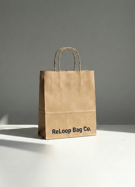 Custom Kraft Takeout Paper Bags (Natural)