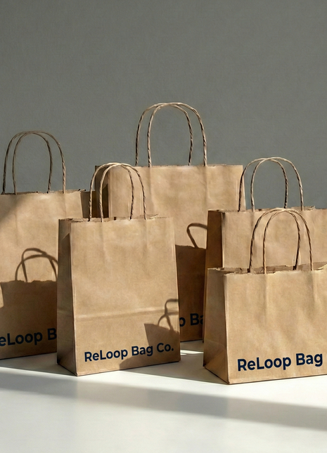 Custom Kraft Takeout Paper Bags (Natural)